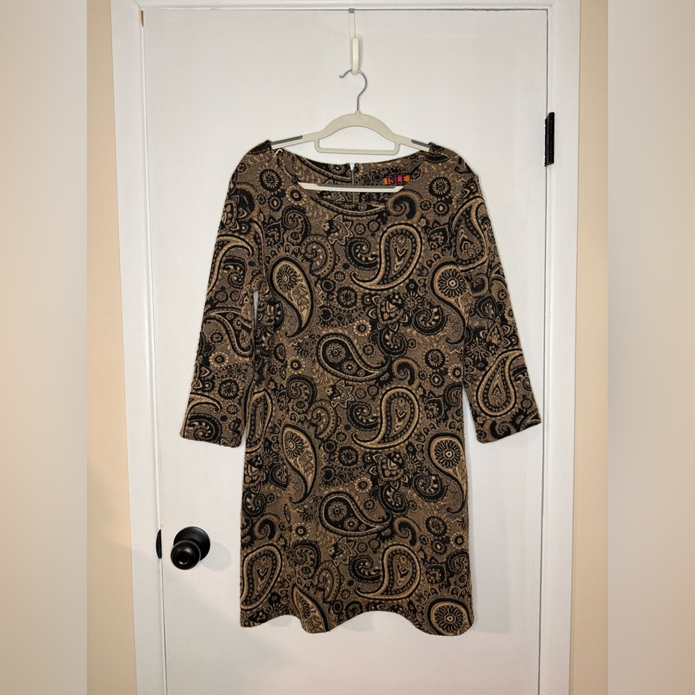Paisley Print Brown‎ Dress